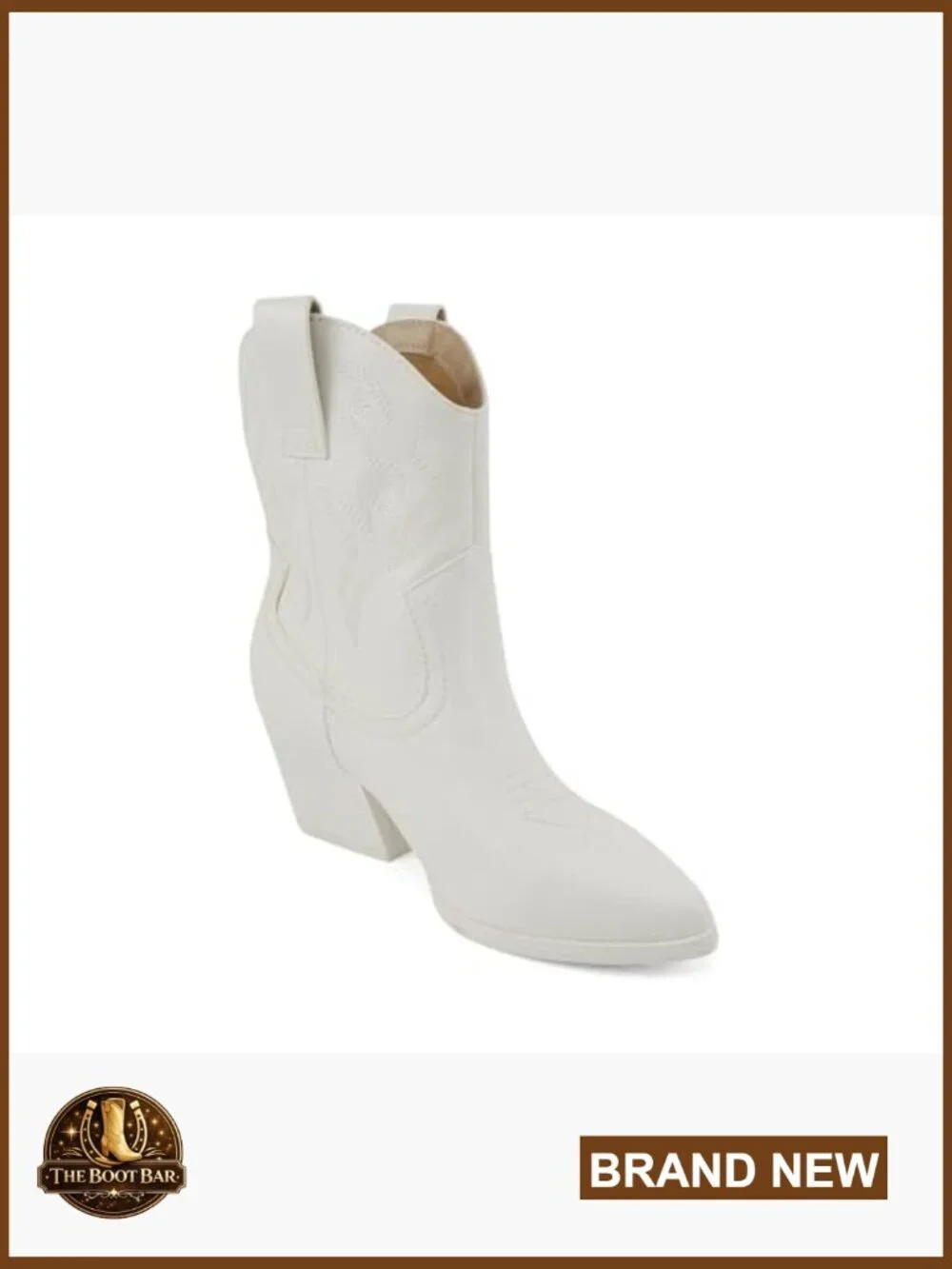 Women Western Pointe Toe Low Heel Ankle Bootie